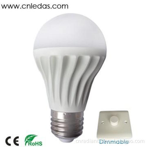 8watt A60 E27 Base 60 Watt Equivalent LED Dimmable Light Bulb
